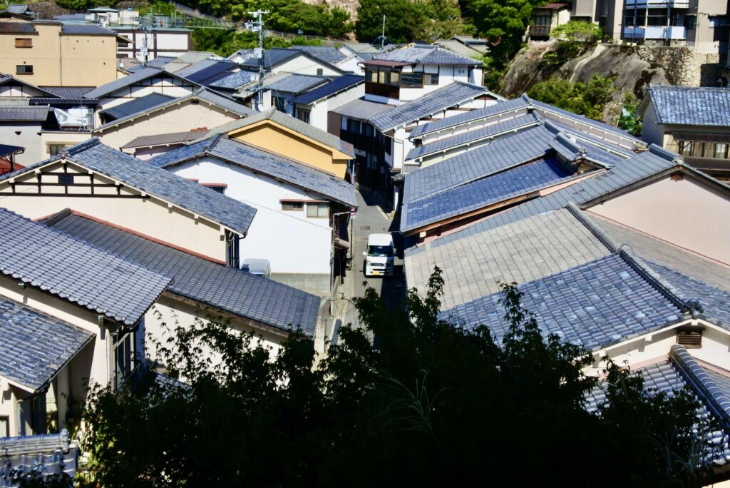 上から見た町屋通り